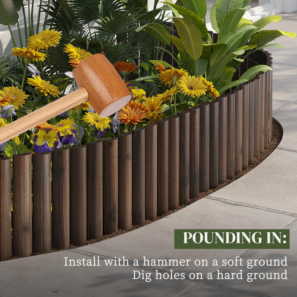 PULIJIAJU border edging curved into a path illustrates versatile design options
