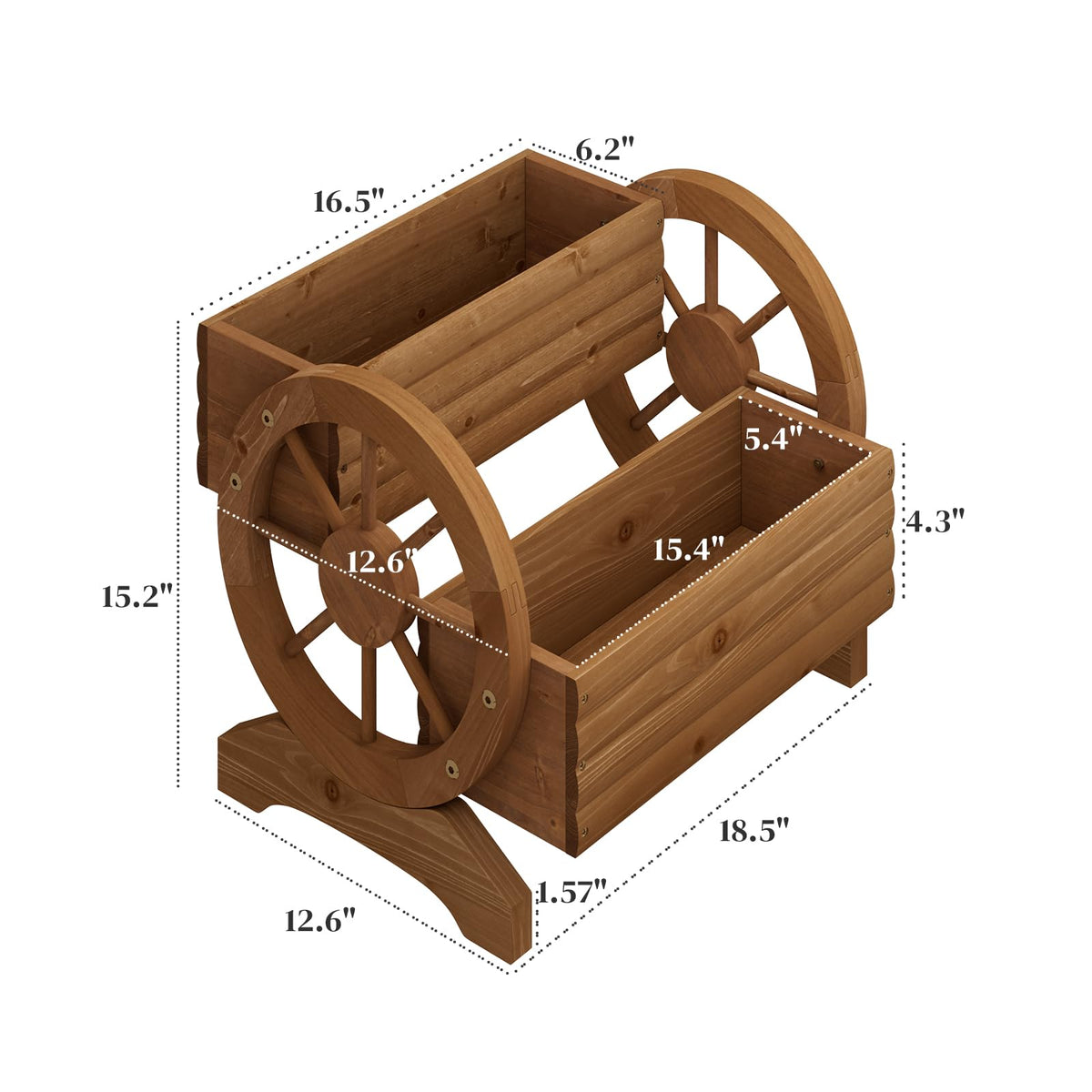 PULIJIAJU fir wood planter box perfect for flowers in any outdoor space.