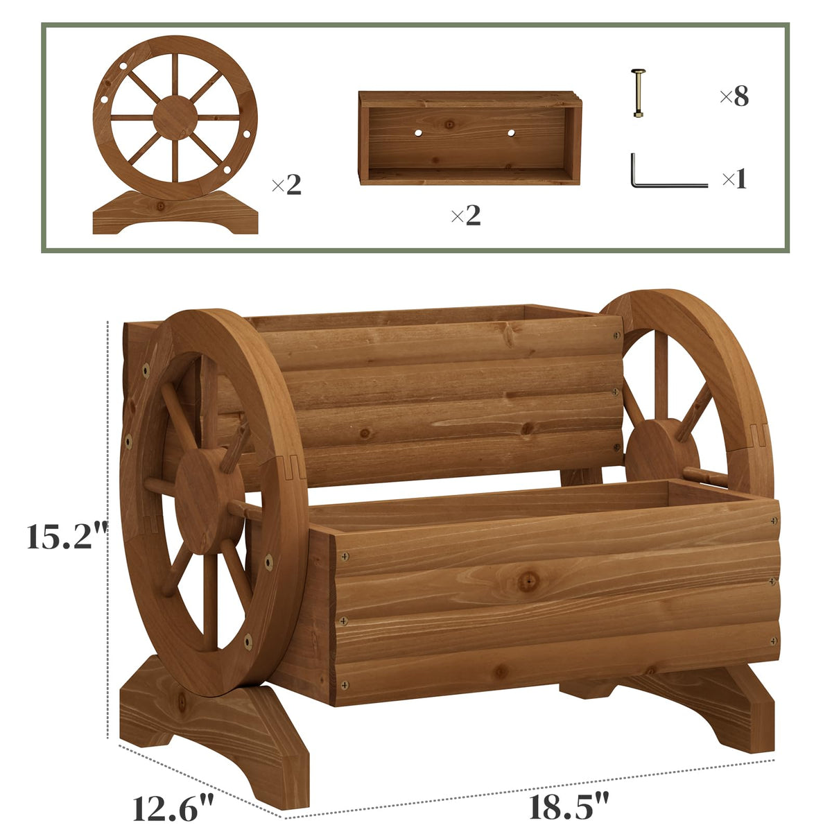 PULIJIAJU indoor outdoor wagon cart helps create portable herb displays.