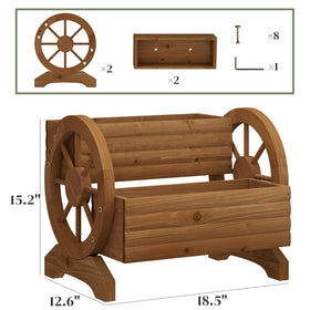PULIJIAJU indoor outdoor wagon cart helps create portable herb displays.