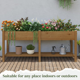 PULIJIAJU outdoor-friendly planter for patios and balconies in brown finish