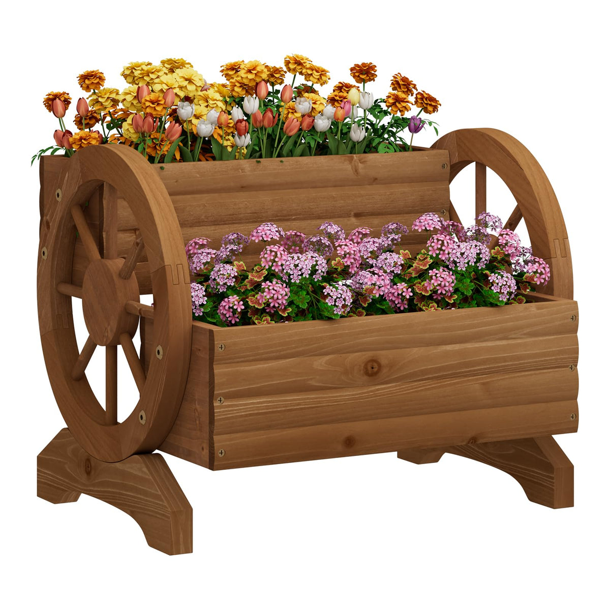 PULIJIAJU garden cart planter suitable for flowers herbs and vegetables.