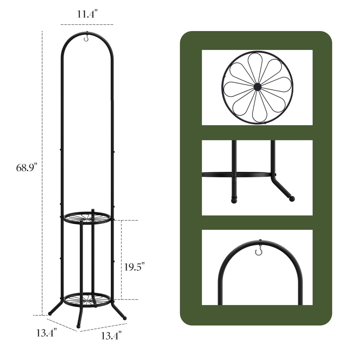 pulijiaju space saving plant shelf for indoor use keeps corners organized