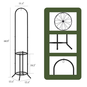 pulijiaju space saving plant shelf for indoor use keeps corners organized
