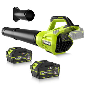 PULITUO cordless leaf blower in compact design for easy yard cleanup.