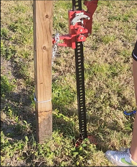 Pull A Post on a 4x4 lever setup demonstrates powerful leverage for stubborn posts