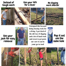 Pull A Post professional-grade tool used by contractors for fence repairs