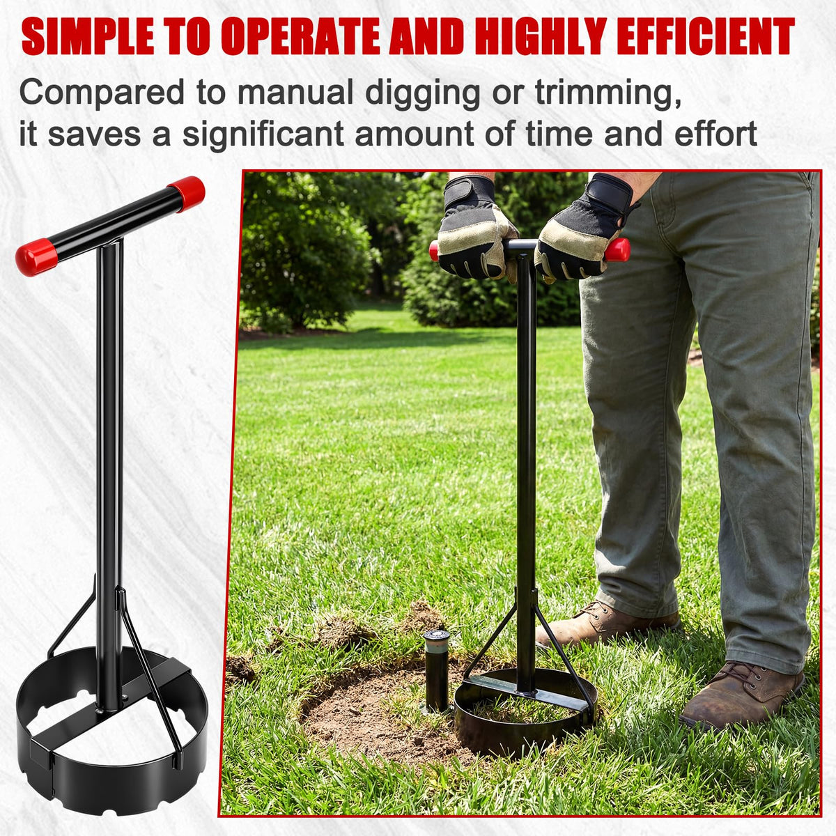 PullCrease professional-grade lawn care tool ready for quick setup and use.