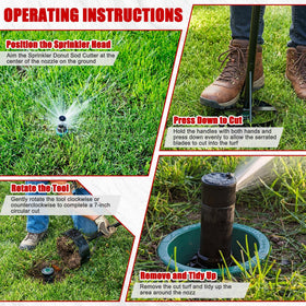 PullCrease steel construction withstands outdoor use for durable performance around lawns.