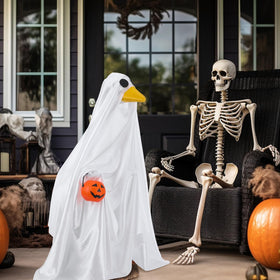 PullCrease weather-resistant goose costume withstands sun, wind, rain