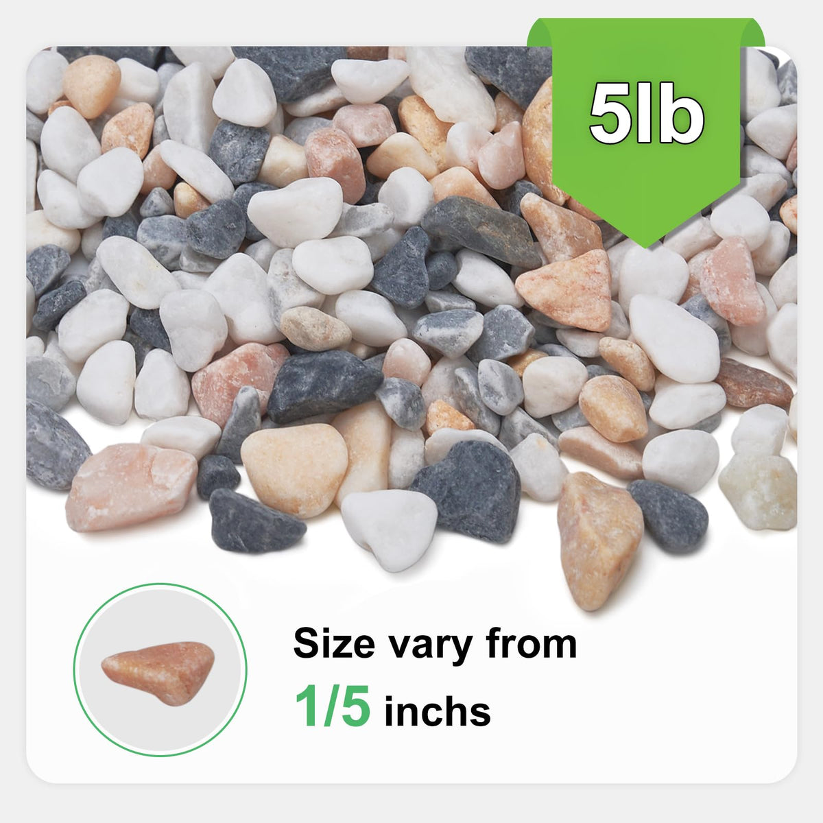 Pulovin aquarium gravel tiny river rocks brightening fish tanks with natural texture