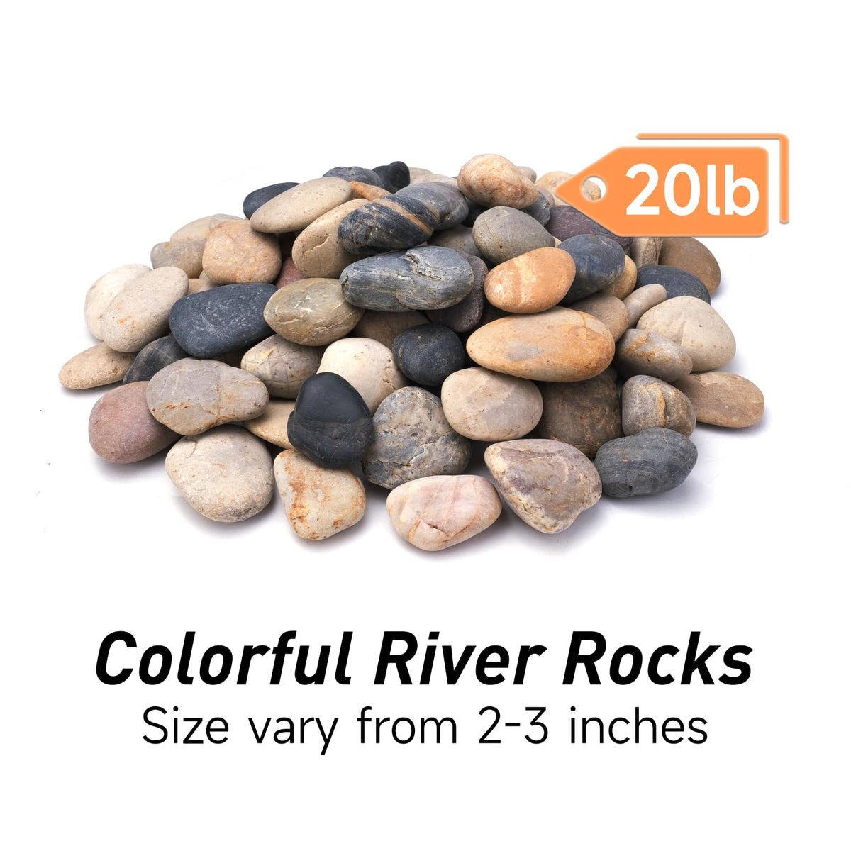 Pulovin natural unpolished river stones for eco-friendly landscaping