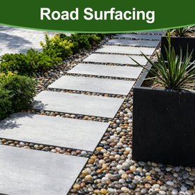Pulovin river rocks outdoor landscaping walkways create polished accents for paths.