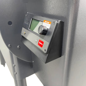 Pumdut pellet grill angle mount improves Traeger D2 controller visibility during cooking