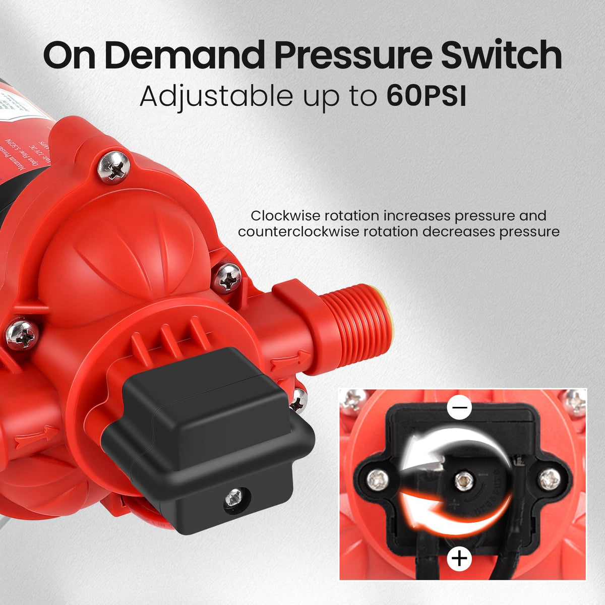 Pumpoasis diaphragm pump close-up emphasizing corrosion-resistant construction for longevity.