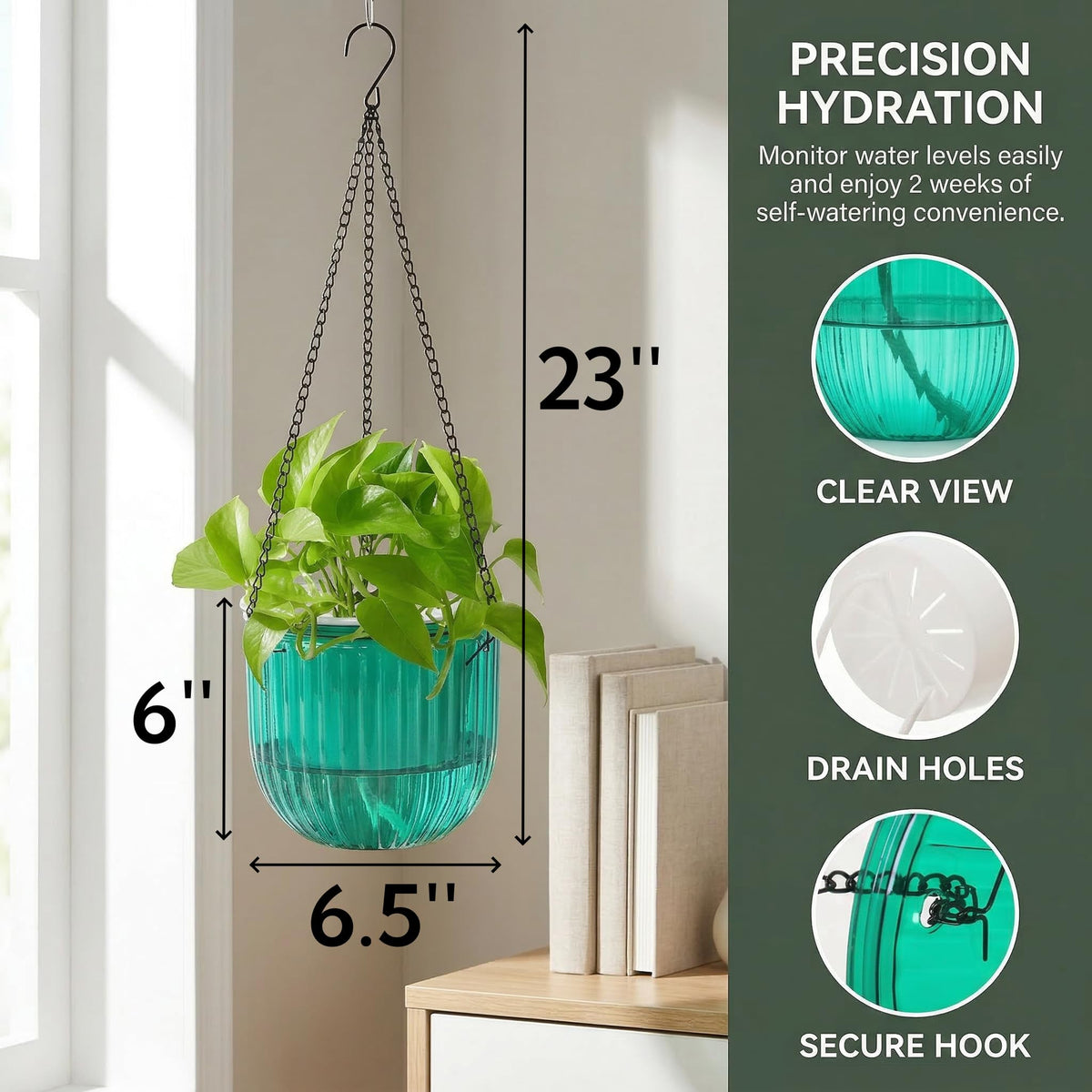 Pumtus 3-pack hanging planters in gray ideal for modern indoor or outdoor decor