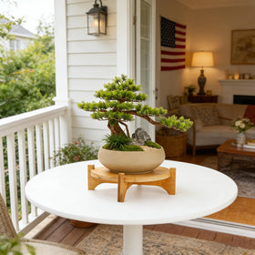 Pumtus detachable flower pot holder enables flat storage when not in use.