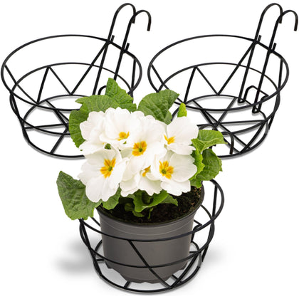 Pumtus railing planter holder three-pack for easy balcony greenery.