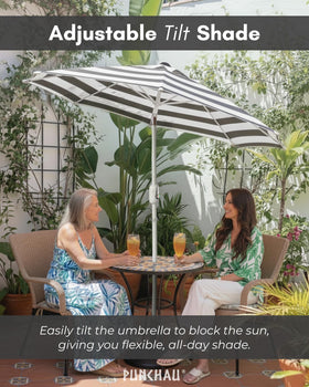 Punchau 6ft boho patio umbrella crank mechanism for smooth operation