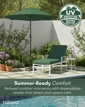 Punchau 6ft diameter height umbrella fits most patios and spaces