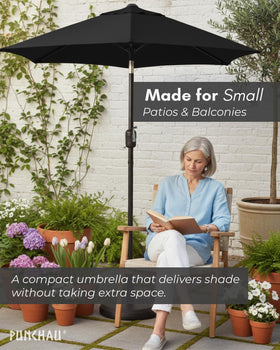 Punchau 6 ft diameter umbrella provides generous shade coverage