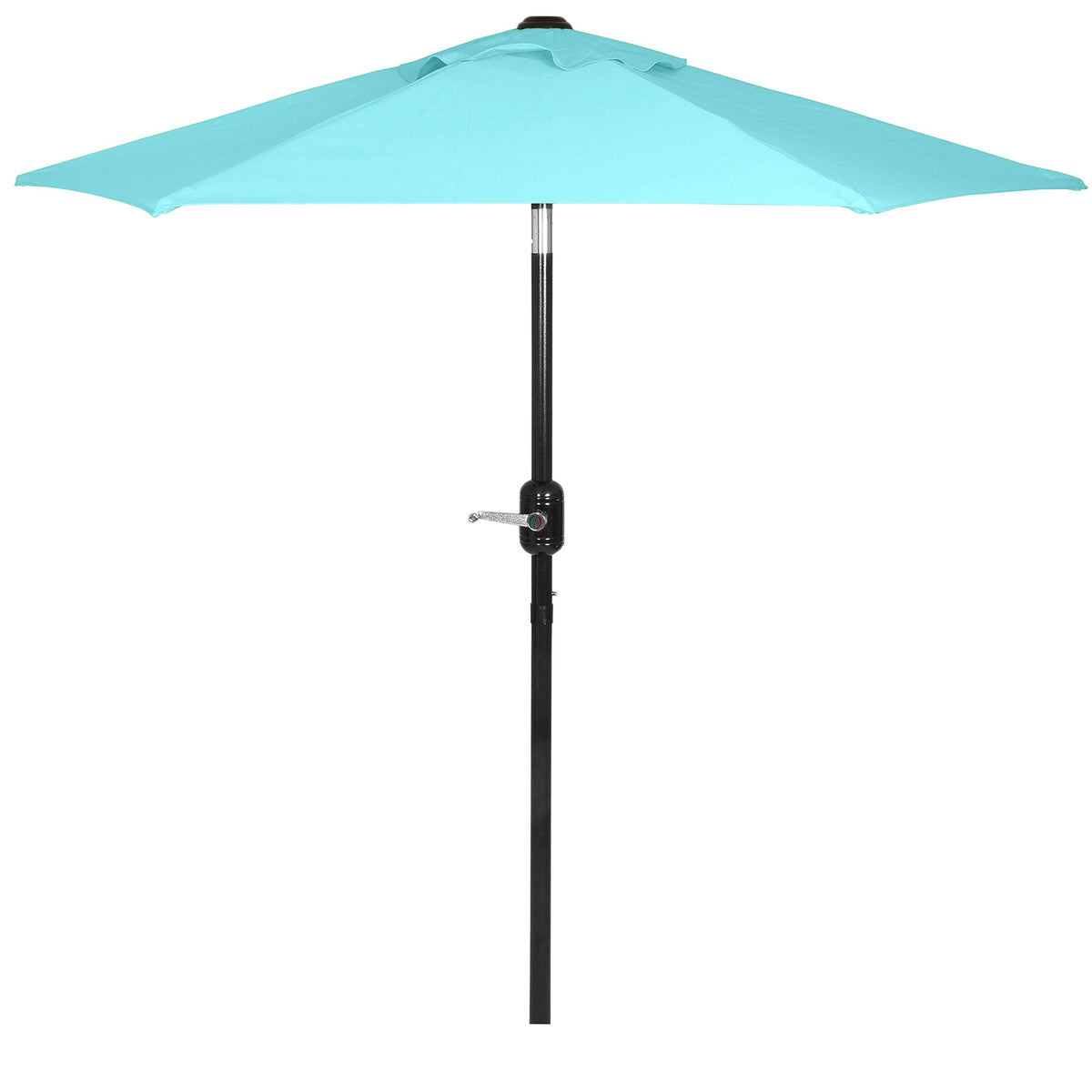 Punchau 6 ft Outdoor Patio Umbrella open crank for effortless shade during outdoor lounging.
