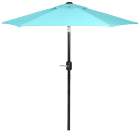 Punchau 6 ft Outdoor Patio Umbrella open crank for effortless shade during outdoor lounging.