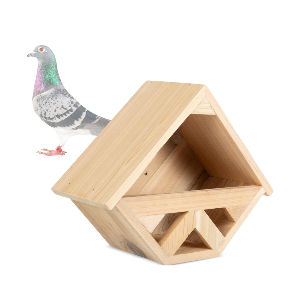 Punchau Cedar Mourning Dove Nesting Box front view invites birds to nest in your garden.