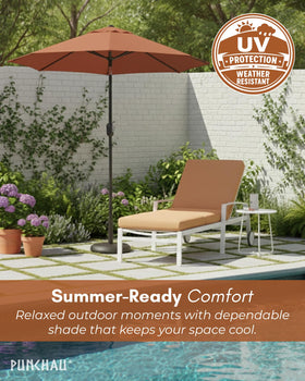 Punchau easy-care outdoor umbrella for quick maintenance