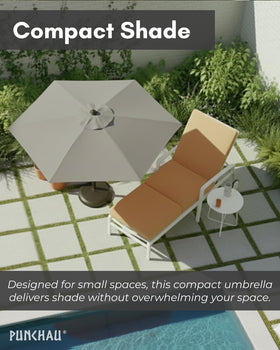 Rust-proof pole and six ribs of Punchau umbrella ensure durability outdoors