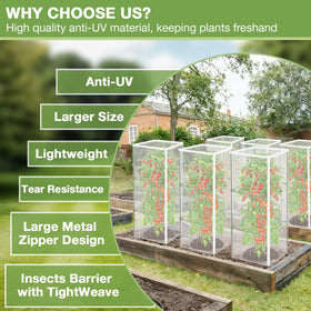 Puobao versatile netting fits tomato cages, peas, cucumbers, and roses
