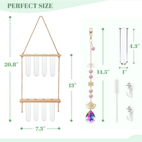 Puoqu two-tier wall planter enhances decor with vertical plant displays.