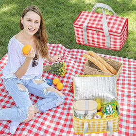 PUPOPIK collapsible picnic basket folds flat for storage.