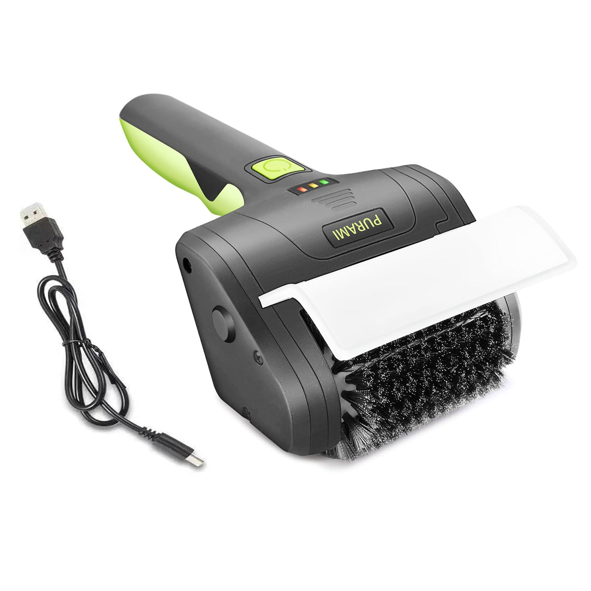 PURAMI cordless grill brush with 360° rotation for faster cleaning