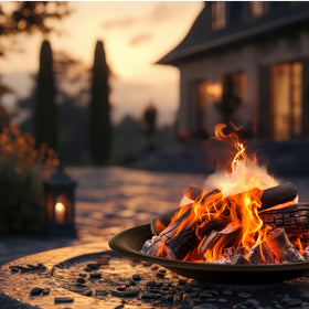 Pure Garden 30-inch fire bowl insert for durable outdoor fires.