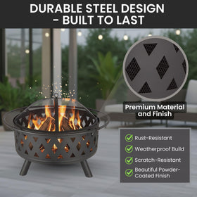 Pure Garden fire pit poker enables safe log tending