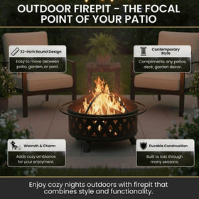 Pure Garden fire pit spark screen keeps embers contained