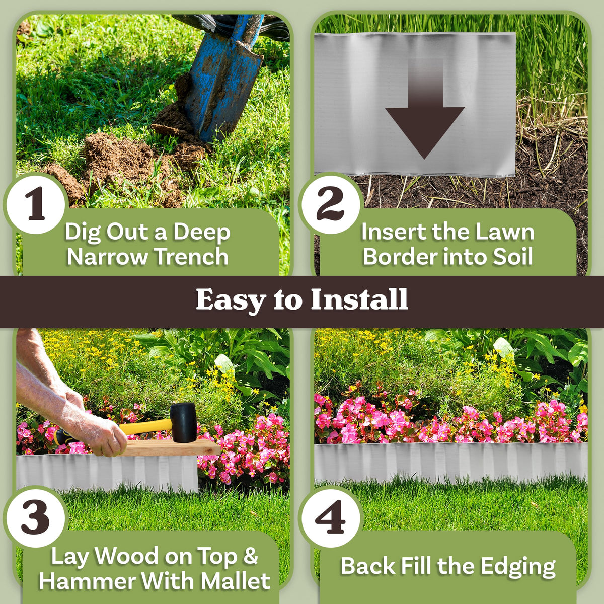 Pure Garden flexible landscape edge lets you shape borders easily.