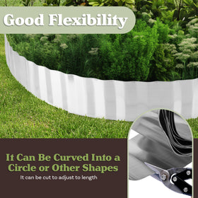 Pure Garden galvanized steel border assembly creates durable, weatherproof landscape outline.