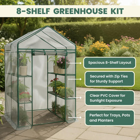 Pure Garden greenhouse features tool-free assembly for quick setup