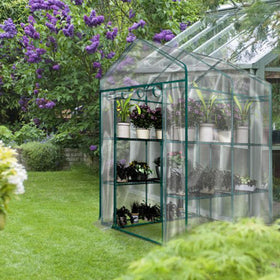Pure Garden greenhouse sturdy metal frame provides durable growing space