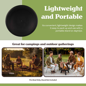 Pure Garden high-temperature finish fire pit bowl ready for backyard evenings.