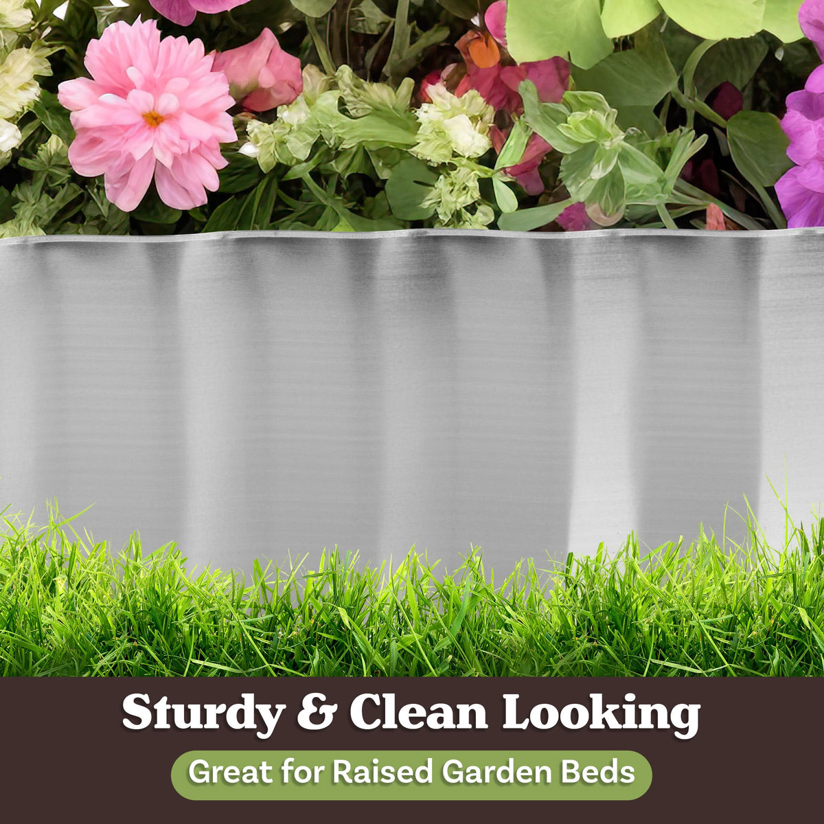 Pure Garden lawn edge definition creates crisp separation between turf and beds.