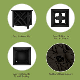 Pure Garden lattice-planter-box 2pack assembly demonstrates tool-free, snap-together setup.