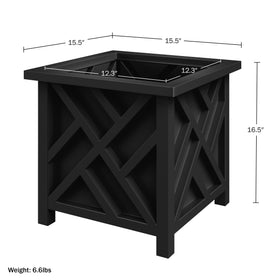 Pure Garden 15.5-inch square planters frame entryways with seasonal mums for autumn décor.