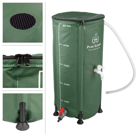Pure Garden rain barrel collapsible design allows compact storage when not in use.