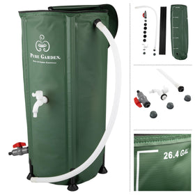 Pure Garden rain barrel dimensions help plan your setup in compact spaces.