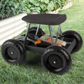 Pure Garden seat dimensions 11.5 in by 11 in for compact comfort.