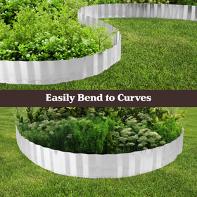 Pure Garden tree ring edging defines a neat tree surround with contained mulch.