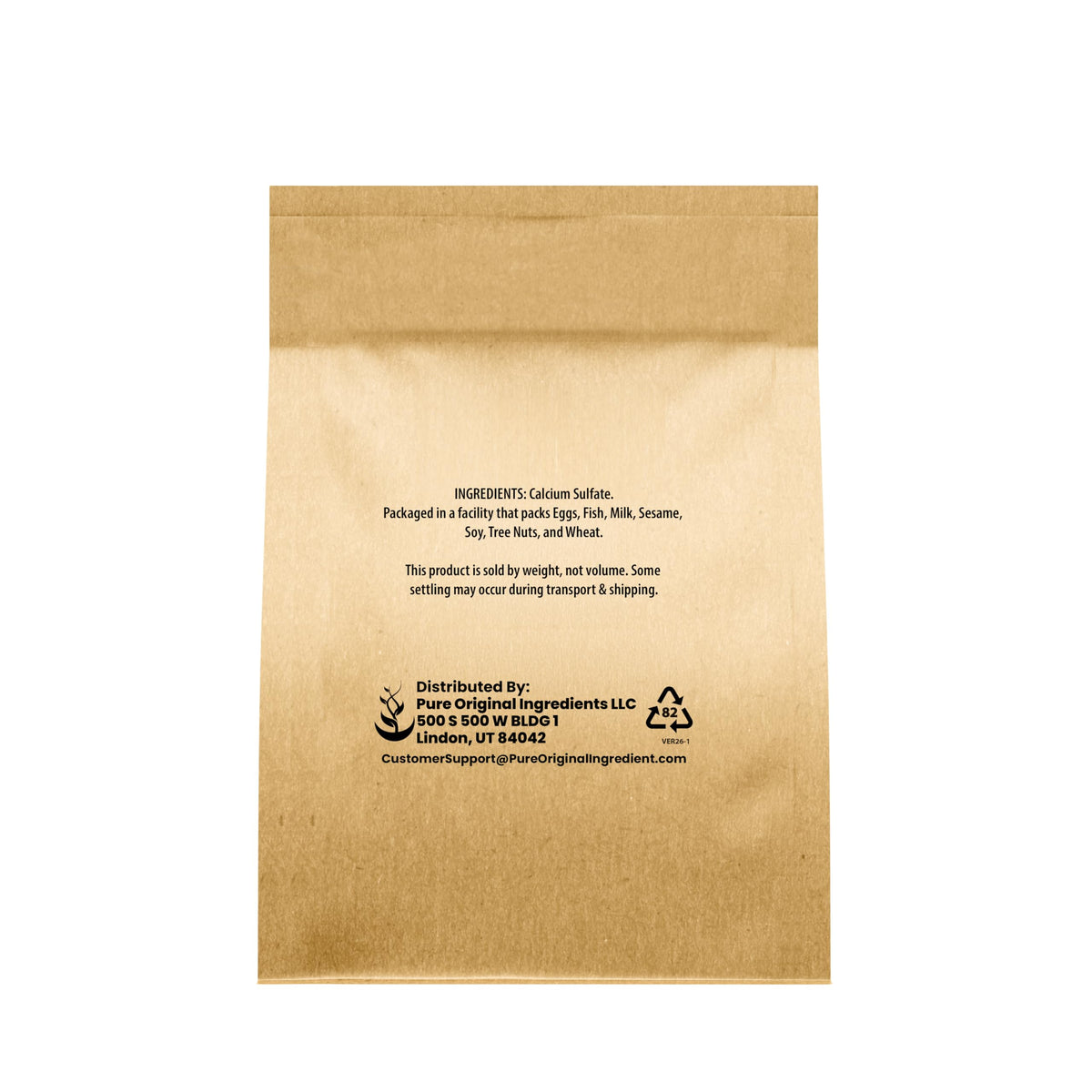 Pure Original Ingredients Calcium Sulfate for wine making, aids clarity.